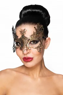 Золотистая карнавальная маска 'Селена'
