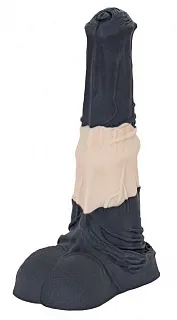 Чёрно-бежевый большой фаллос жеребца 'Коди' - 25 см.