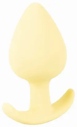 Жёлтая анальная втулка Mini Butt Plug - 6 см.