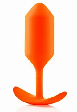 Оранжевая пробка для ношения B-vibe Snug Plug 3 - 12,7 см.