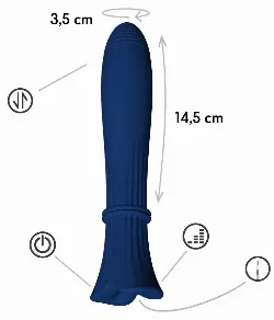 Темно-синий перезаряжаемый пульсатор Gita для вагины