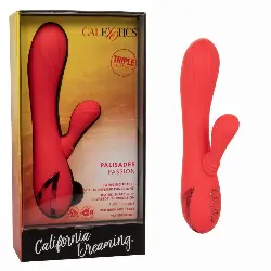 Красный вибромассажер-кролик Palisades Passion для вагины