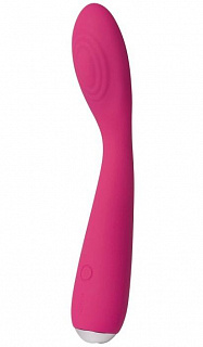 Ярко-розовый G-стимулятор IRIS Clitoral & G-spot Vibrator - 18 см.
