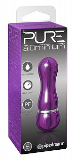 Фиолетовый алюминиевый вибратор PURPLE SMALL - 7,5 см.