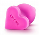 Розовый анальный плаг с основанием-сердечком RIDE ME - 10,6 см.