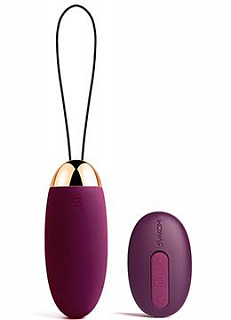 Резиновый Фиолетовое виброяйцо Elva с пультом ДУ