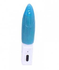Голубой мини-вибратор с гладкой поверхностью Hungry Morsels - 15 см. для вагины