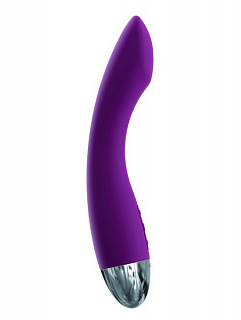Фиолетовый изогнутый вибратор Amy - 17 см. для вагины