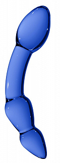 Синий стеклянный стимулятор Superior - 18 см.